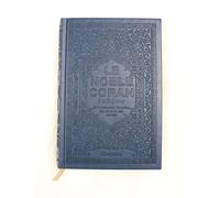 Le Noble Coran avec pages en couleur Arc-en-ciel (Rainbow) - Bilingue (français/arabe) - Couverture Cuir de couleur bleu marine