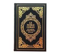 Le Noble Coran et la traduction en langue française de ses sens (bilingue français/arabe) - Edition de luxe couverture cartonnée en daim couleur Noir dorée