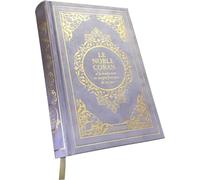 Le Noble Coran et la traduction en langue française de ses sens (Index des sourates sur le côté) - Edition de luxe couverture cartonnée en daim couleur Mauve dorée