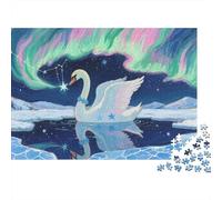 Le Noble Cygne Puzzle Adulte 1000 Pièces Jeu Éducatif Jouets Défi Artisanat Cadeau Famille Décoration Intérieure Jeu D'adresse pour Toute La Famille 1000pcs (75x50cm)