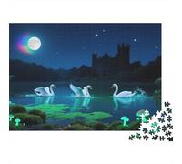 Le Noble Cygne Puzzle Adulte 1000 Teile Éducatif Challenge Toy Artisanat Cadeau Famille Décoration Intérieure Jeu D'adresse pour Toute La Famille 1000pcs (75x50cm)