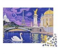 Le Noble Cygne Puzzle Adulte 1000 Teile Éducatif Challenge Toy Artisanat Cadeau Famille Décoration Intérieure pour Adultes Et Enfants À Partir De 14 Ans 1000pcs (75x50cm)