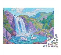 Le Noble Cygne Puzzles pour Adultes 1000 Pièces Éducatif Challenge Toy Artisanat Cadeau Famille Décor À La Maison pour Adultes Et Enfants À Partir De 14 Ans 1000pcs (75x50cm)
