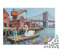 Le Noble Cygne Puzzles pour Adultes 1000 Pièces Éducatif Challenge Toy Artisanat Cadeau Famille Home Decor Adultes & Enfants des 14 Ans 1000pcs (75x50cm)