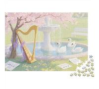Le Noble Cygne Puzzles pour Adultes 1000 Pièces Jeu Éducatif Jouets Défi Artisanat Cadeau Famille Décor À La Maison Adultes & Enfants des 14 Ans 1000pcs (75x50cm)