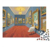 Le Noble Cygne Puzzles pour Adultes 1000 Pièces Jeu Éducatif Jouets Défi Artisanat Cadeau Famille Décor À La Maison Jeu D'adresse pour Toute La Famille 1000pcs (75x50cm)