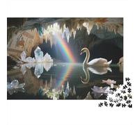 Le Noble Cygne Puzzles pour Adultes 1000 Teile Éducatif Challenge Toy Artisanat Cadeau Famille Décoration Intérieure Jeu D'adresse pour Toute La Famille 1000pcs (75x50cm)