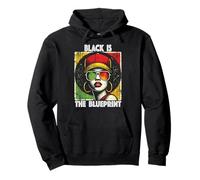 Le noir est le modèle du patrimoine africain La fierté de la femme afro Sweat à Capuche