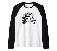 Le noir est ma couleur heureuse Licorne Emo Girl Goth Manche Raglan