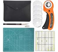 Le Noir - Kit De Coupe Rotatif, Tapis De Coupe, Règle Patchwork, Couteau Artisanal Parfait Ensemble De Fournitures D'artisanat Pour La Couture Et Le Quilting