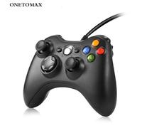 Le Noir Manette De Jeu Filaire Avec Vibrations Pour Xbox 360, Contrôleur De Jeu Pour Pc Xbox360