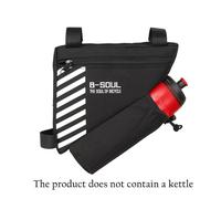 Le Noir - Sacs De Cadre Avant De Cyclisme Vtt, Sac De Bouteille D'eau Sur Le Tube Avant De Vélo Étanche, Sac Triangulaire De Vélo De Montagne De Camping B-Soul