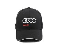 Le noir - Voiture Brodé Casquette De Baseball Chapeau De Soleil Décoration Pour Audi A3 A4 A5 A6 A7 A8 Q2 Q3
