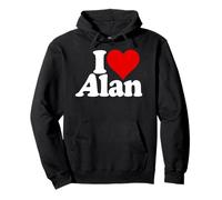 Le NOM D'ALAN I Love Heart sur Un T-Shirt Sweat à Capuche