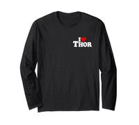 Le NOM DE I Love Heart Thor sur Un T-Shirt Manche Longue