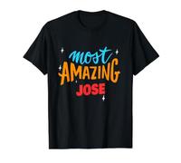 Le nom de Jose Le Plus Incroyable Dit drôle de Jose T-Shirt Graphique avec Valeur, Homme, Noir, M