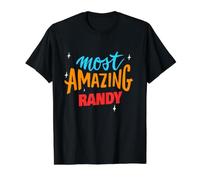Le nom de Randy Le Plus étonnant Qui Dit drôle Randy T-Shirt Graphique avec Valeur, Homme, Noir, M