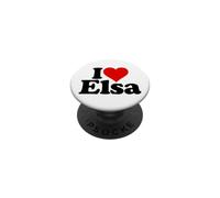 Le NOM D'ELSA I Love Heart sur Un T-Shirt PopSockets PopGrip Adhésif