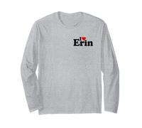 Le NOM D'ERIN I Love Heart sur Un T-Shirt Manche Longue