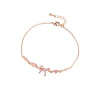 Le nouveau bracelet en zircon en forme de cœur pour femme dispose d'un design tendance. Ce bracelet est mignon et doux pour filles avec des perles, taille unique, Cuivre, Pas de gemme