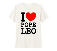 Le Nouveau Pape Léon XIV J'aime Le Pape Léon I (cœur) Pape Léon T-Shirt Haut de Gamme