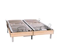 Le Nuit Paisible Duo - Bois, Tête de lit - Bois, Le Rêve Idéal - Matelas Hybride Ressorts, 2x90x200