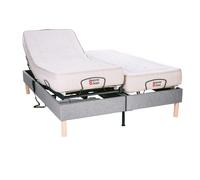 Le Nuit Technique - Sans tête de lit, Tapissier, Le Rêve Ergo - Matelas Mémoire de forme, 2x80x200