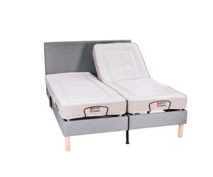 Le Nuit Technique - Tissu, Le Rêve Ergo - Matelas Mémoire de forme, Tête de lit - Tapissier, 2x90x200