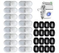 Le Pack de Remplacement de Filtre de Fontaine à Eau pour Chat 32 en 1 Contient 16 éponges en Mousse et 16 Cartouches filtrantes, filtres en résine échangeuse de Particules