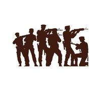 Le pack de silhouettes de poses de combattant ajoute de la puissance à votre Stickers gravés 54.4x98.6cm Installation facile Café