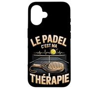 Le Padel C'est Ma Thérapie Joueur Passion Padel Coque pour iPhone 16