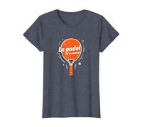 Le Padel m'a sauvÈ - Citation Humoristique T-Shirt, Femme, Bleu Chiné, M