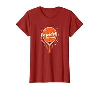 Le Padel m'a sauvÈ - Citation Humoristique T-Shirt, Femme, Canneberge, 3XL