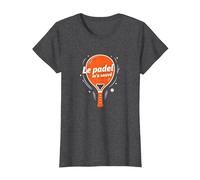 Le Padel m'a sauvÈ - Citation Humoristique T-Shirt, Femme, Chiné Foncé, XL