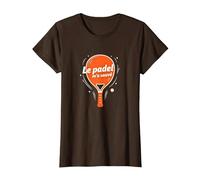 Le Padel m'a sauvÈ - Citation Humoristique T-Shirt, Femme, Marron, XXL