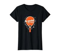 Le Padel m'a sauvÈ - Citation Humoristique T-Shirt, Femme, Noir, S