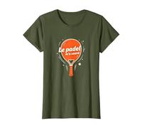 Le Padel m'a sauvÈ - Citation Humoristique T-Shirt, Femme, Olive, 3XL