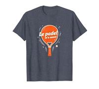 Le Padel m'a sauvÈ - Citation Humoristique T-Shirt, Homme, Bleu Chiné, L