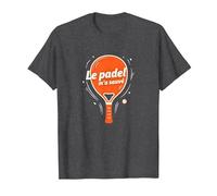 Le Padel m'a sauvÈ - Citation Humoristique T-Shirt, Homme, Chiné Foncé, M