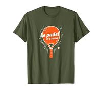 Le Padel m'a sauvÈ - Citation Humoristique T-Shirt, Homme, Olive, XXL