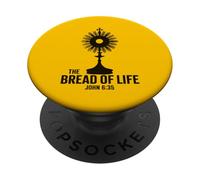 Le Pain de Vie Jean 6:35 Eucharistie Adoration Monstrance PopSockets PopGrip Adhésif