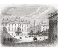 Le palais du vice-roi Barcelone Catalogne Espagne vu ici au XIXe siècle le bâtiment a été détruit par un incendie en 1875. De Cassell Illustrated History of England publié c.1890. Poster imprimé par