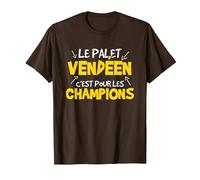 Le Palet vendéen C'est pour Les Champions T-Shirt, Homme, Marron, XXL