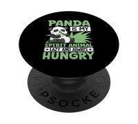 Le Panda est Mon Animal Spirituel Paresseux et Toujours affamé PopSockets PopGrip Adhésif