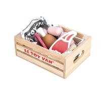 Le Toy Van - TV189 - Lernspiel für Kinder AB 2 Jahren, Fleisch- und Wurstbox aus Holz, Montessori-Spielzeug, ökologisches Spiel aus FSC-Holz und Farben Auf Wasserbasis