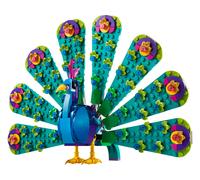 LEGO Creator 3in1 Paon exotique, set avec animaux-jouets, paon, libellule et papillon, oiseau-jouet, décoration de chambre d'enfant, cadeau pour filles et garçons à partir de 7 ans 31157