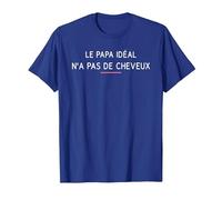 Le Papa idéal n'a Pas de Cheveux T-Shirt, Homme, Bleu Royal, M