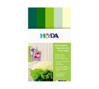 Le Papier En Soie Vert Jaune Nuances 50x70cm (10pcs), Heyda, Papiers Spéciaux, De Scrapbooking