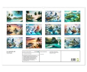 Le paradis de l'archipel (calendrier mural 2027 DIN A2 vertical), CALVENDO calendrier mensuel