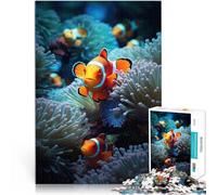 Le Paradis des Poissons-Clowns Puzzle 1000 pièces pour Adultes Apprentissage éducatif est idéal comme Cadeau pour Toute la Famille 38x26cm